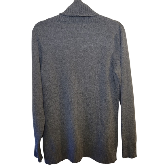 100% Cashmere Cowl Neck Gray Sweater Women's Size XL Kirkland Brand - Picture 2 of 6